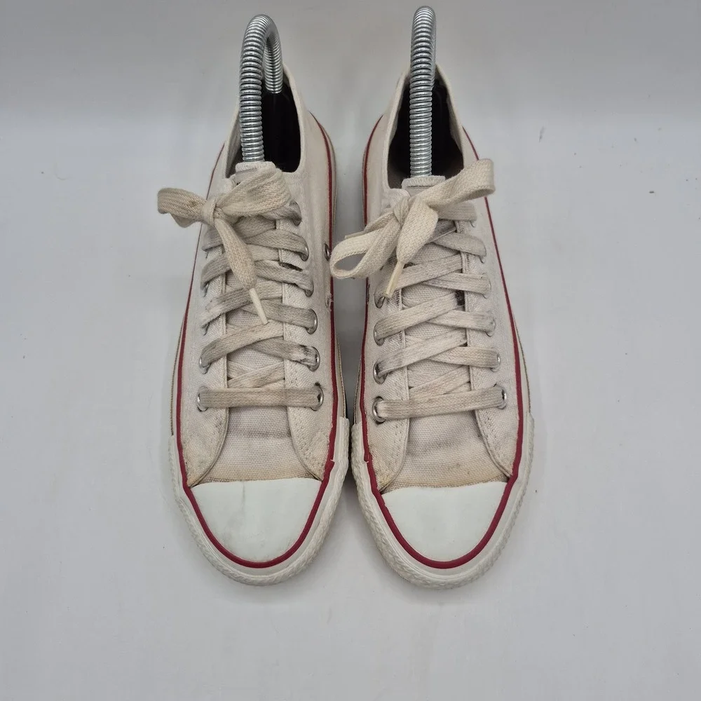 VINTAGE Converse All Star Shoes Mens Size 5‎ Off White Low Top Made in USA 90s